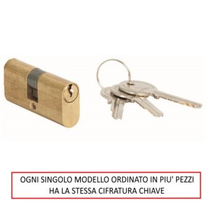 CILINDRO OVALE CISA IN OTTONE CON STESSA CIFRATURA CHIAVE