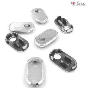 COPRIFORO ADATTATORE DA CILINDRO EUROPEO A CILINDRO EUROPEO CON CODOLO CROMO LUCIDO