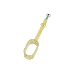 REGGITUBO CENTRALE OTTONATO PER TUBO OVALE 30 X 15 CON FISSAGGIO PASSANTE INNESTO VITE 6 MA