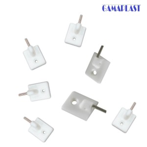 GANCIO REGGI TENDINE ADESIVO BIANCO