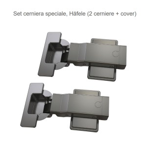 KIT 2 CERNIERE SPECIALI HAFELE MONOBLOCCO ALTA PORTATA APERTURA 100° RALLENTATE 315.24.835