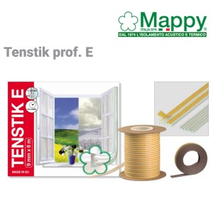 GUARNIZIONIONE ADESIVA MAPPY MOD. TENSTIK PROFILO "E" BIANCO/MARRONE