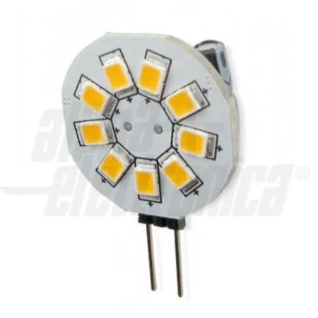 LAMPADINA PIATTA 9 LED ATTACCO G4 1,2W B.N.