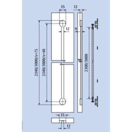 RADDRIZZA ANTE SLIDING mod.APE con ASTA Mt3 BIANCA