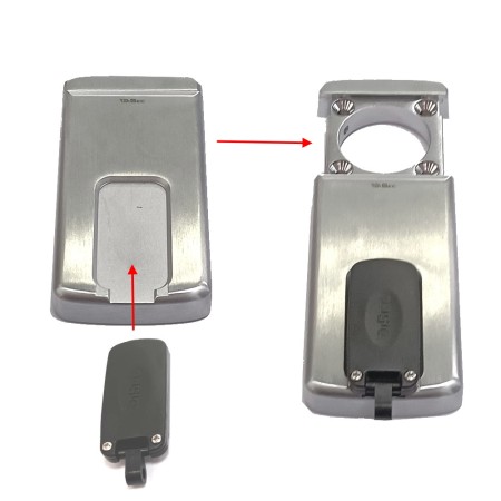 DEFENDER MAGNETICO PER CHIAVE DOPPIA MAPPA/POMPA CROMO SATINATO