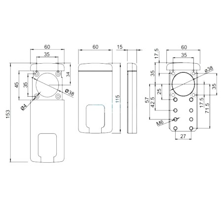 DEFENDER MAGNETICO PER CHIAVE DOPPIA MAPPA/POMPA OTTONE LUCIDO