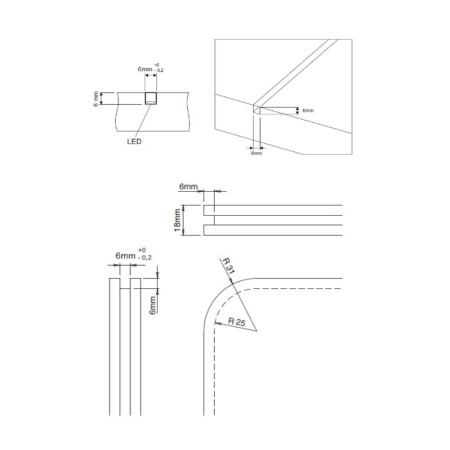 LED FLESSIBILE LUCE FRONTALE DOMUS LINE FLEXYLED AT6 D-MOTION 24 VOLT