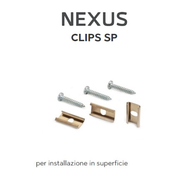 STAFFE A MOLLA PER IL FISSAGGIO PROFILO PER LED NEXUS DOMUS LINE CONF. DA 3 PZ. - OFFERTA