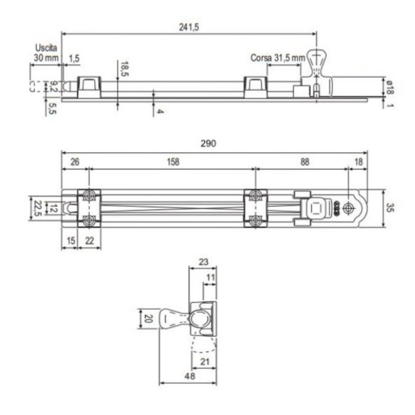 CATENACCIO ABACO VERTICALE LUNGHEZZA 290 MM