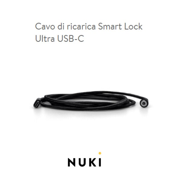 CAVO RICARICA USB-C / MAGNETICO NUKI SMART LOCK PRO E ULTRA  -OFFERTA-