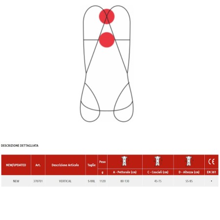 IMBRACATURA CAMP mod.VERTICAL art.370701