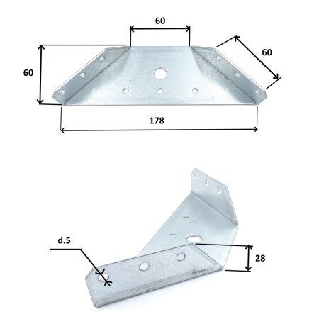 PIASTRA REGGIRETE 178X60 mm ART.04.0349