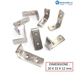 LASTRINA ANGOLARE 3 FORI 20 X 33 X 12 MM NICHELATA