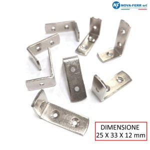 LASTRINA ANGOLARE 3 FORI 25 X 33 X 12 MM NICHELATA