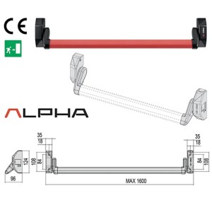 MANIGLIONE ANT.CISA 5M011-10-0(ALPHA PUSH COMPON.)