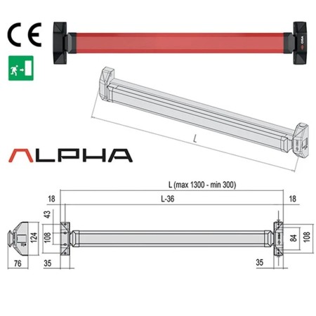 MANIGLIONE ANT.CISA 5M811-10-0 (TOUCH COMPONIBILE)