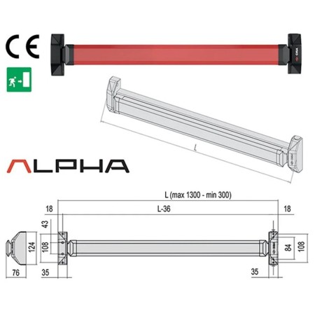 MANIGLIONE ANT.CISA 5M816-10-0 (TOUCH COMPONIBILE)