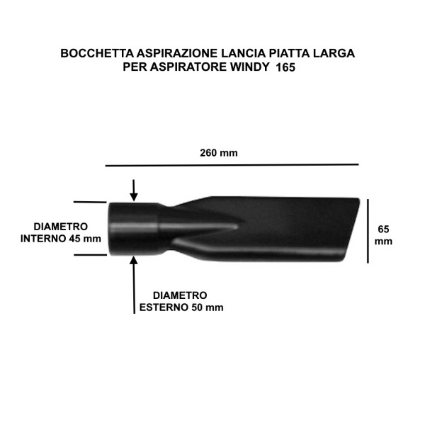 BOCCHETTA ASPIRAZIONE A LANCIA PIATTA D.45 mm  COD. 00080-01931 PER  LAVOR WINDY 165 PF/IF