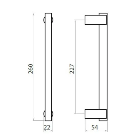 MANIGLIONE GPB EUCLIDE CROMO-CROMO SATINATO