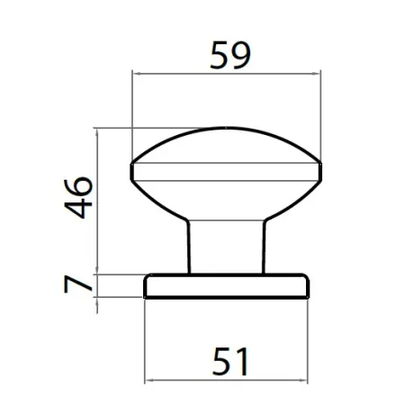 POMOLO GPB SUSY D.60 ALLUMINIO CROMO SATINATO