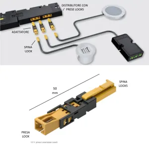 ADATTATORE 12V HAFELE PER LA CONNESSIONE TRA DISPOSITIVI LOOX A DRIVER LOOX5 833.95.753