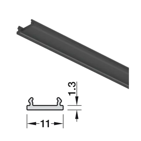 DIFFUSORE NERO MT.3 PER PROFILO LED HAFELE 2103 833.95.759