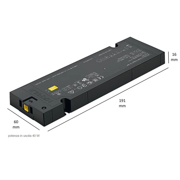 DRIVER PER LED 12Volt 40Watt HAFELE LOOX5 SENZA CAVO E SPINA EU 833.95.002