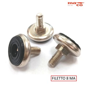 PIEDINO REGOLABILE DIAM. 30 FILETTO 8 MA CROMATO