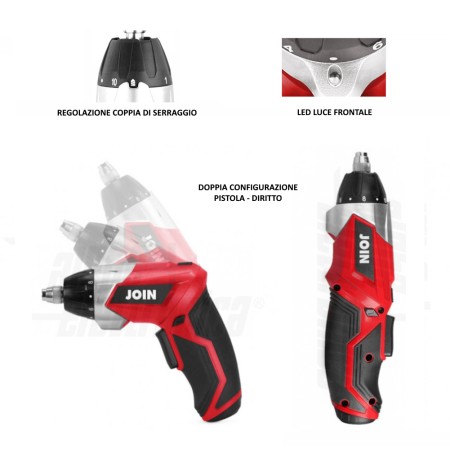 Avvitatore a Batteria 3,6V con Valigia 44 Accessori