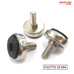 PIEDINO REGOLABILE DIAM. 35 FILETTO 10 MA CROMATO
