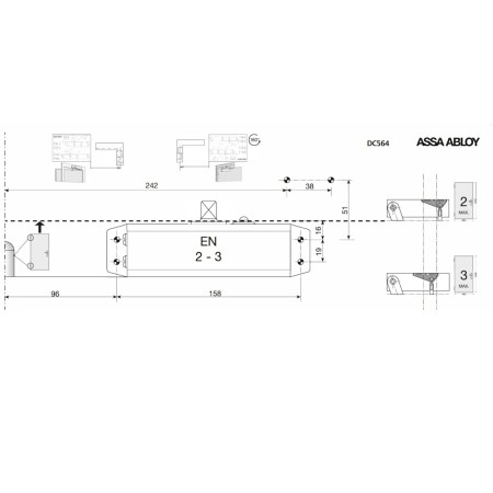 CHIUDIPORTA ASSA ABLOY DC564 PLUS ORO