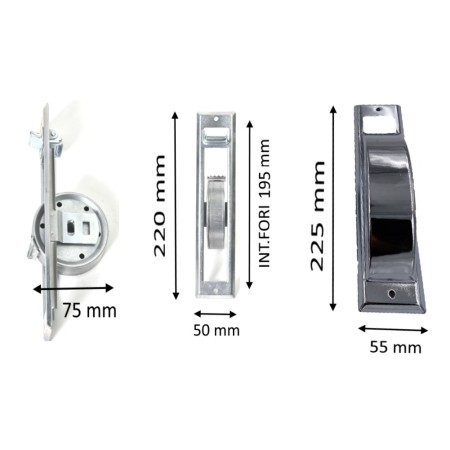 AVVOLGITORE SEMINCASSO MT.5 INT.195 MM CON PLACCA IN FERRO CROMATO