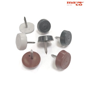 SOTTOSEDIA IN PLASTICA DIAM. 17 MM CON CHIODO
