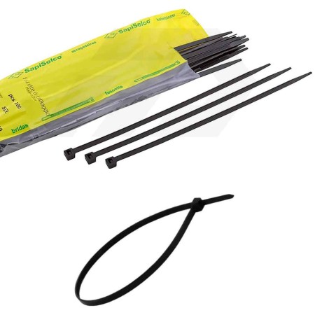 FASCETTE NYLON SAPISELCO SELFIT NERE - CONFEZIONE DA 100 FASCETTE