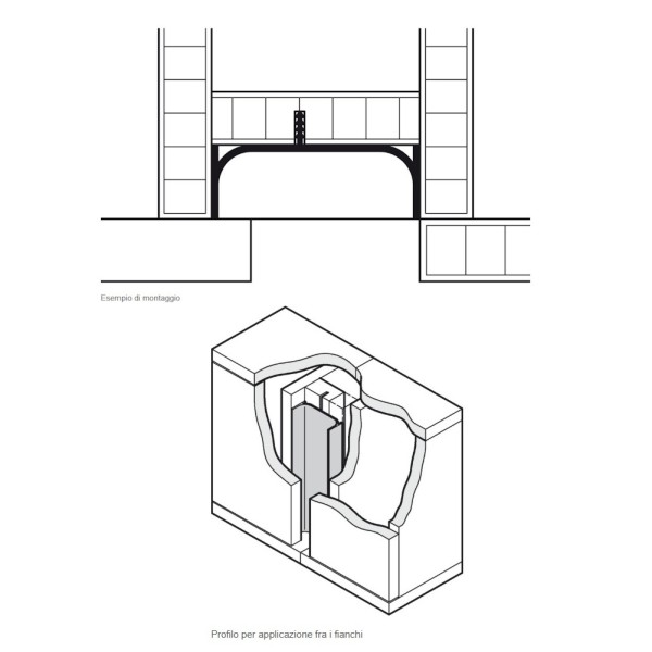 MANIGLIA A GOLA VERTICALE HAFELE Mt 2,5 NERA RAL9017