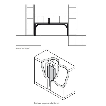 MANIGLIA A GOLA VERTICALE HAFELE Mt 2,5 NERA RAL9017