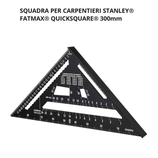 SQUADRA FALEGNAME/CARPENTIERE STANLEY FATMAX QUICKSQUARE 300mm SSTHT46102-0 -PROMO-