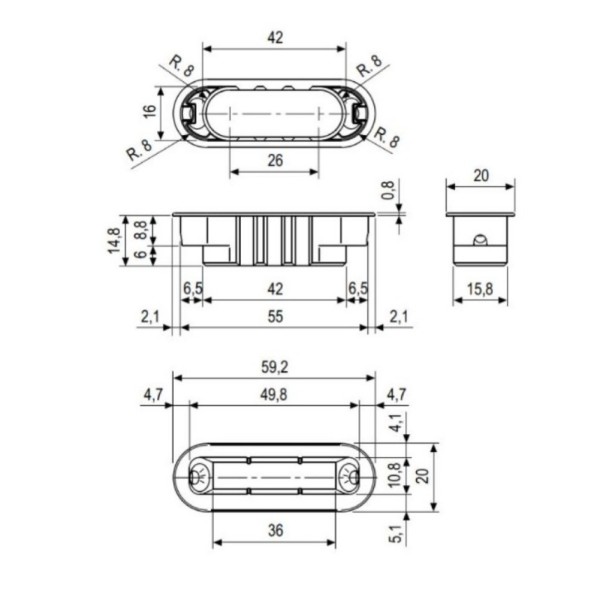 Incontro AGB Minimal XT con Magnete per Polaris 2XT