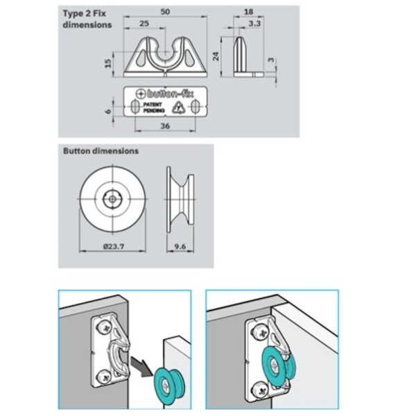 GIUNZIONE BUTTON-FIX TYPE 2 senza riscontro