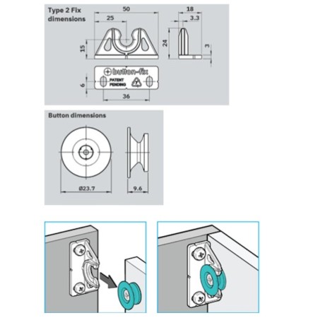 GIUNZIONE BUTTON-FIX TYPE 2 senza riscontro