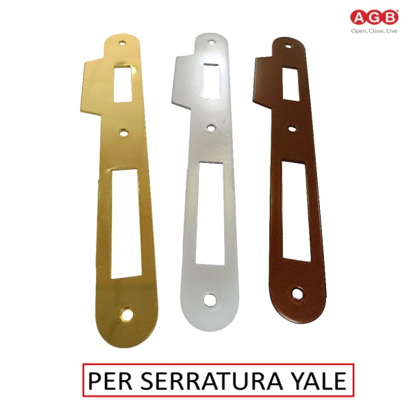 INCONTRO PER SERRATURA AGB YALE CON ALETTA SAGOMATA BORDI TONDI
