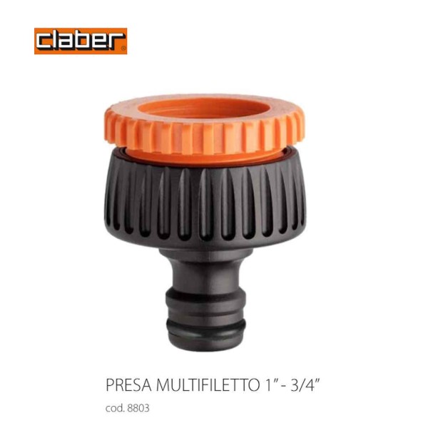PRESA PER RUBINETTI CON MULTIFILETTO D.3/4"-1" CLABER