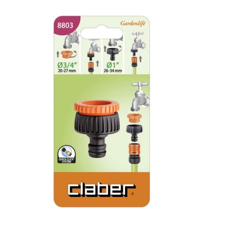 PRESA PER RUBINETTI CON MULTIFILETTO D.3/4"-1" CLABER