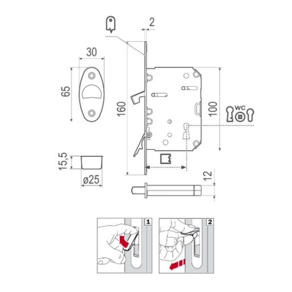 KIT SCIVOLA A " TRE CLASS " LIBERO/OCCUPATO CON ROSETTE QUADRE