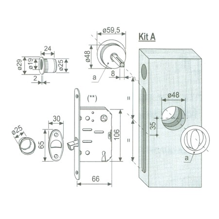 Kit Scivola AGB Libero/Occupato Rosette Tonde