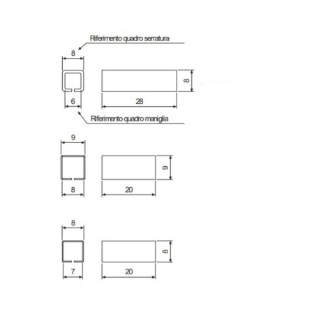 RIDUZIONE FERRO PER QUADRO MANIGLIA