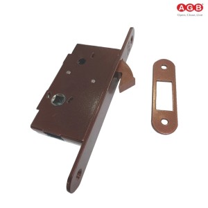 SERRATURA INFILARE CON GANCIO AGB MOD. 703 QUADRO 8 MM BRONZATA