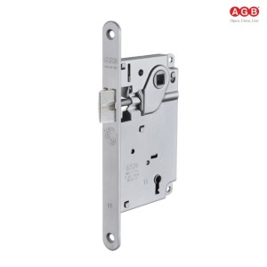 SERRATURA AGB PATENT CENTRO SOLO SCROCCO BORDI TONDI ENT. 50 MM CROMO OPACA