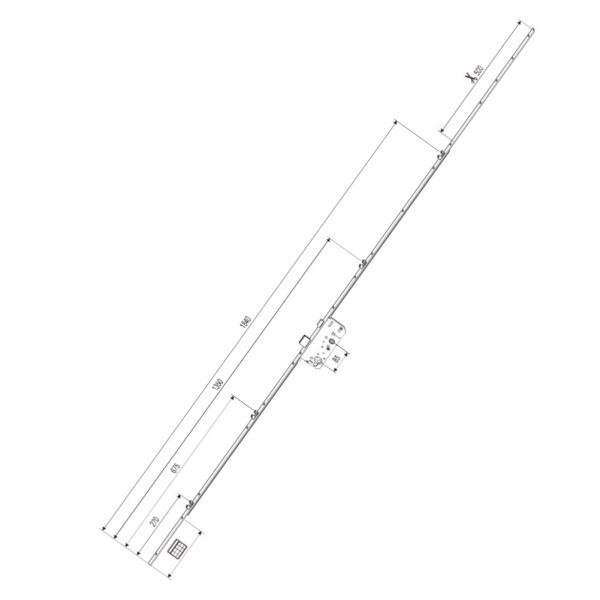 SERRATURA AGB SICURTOP MOD. 1685 MULTIPUNTO CILINDRO EUROPEO