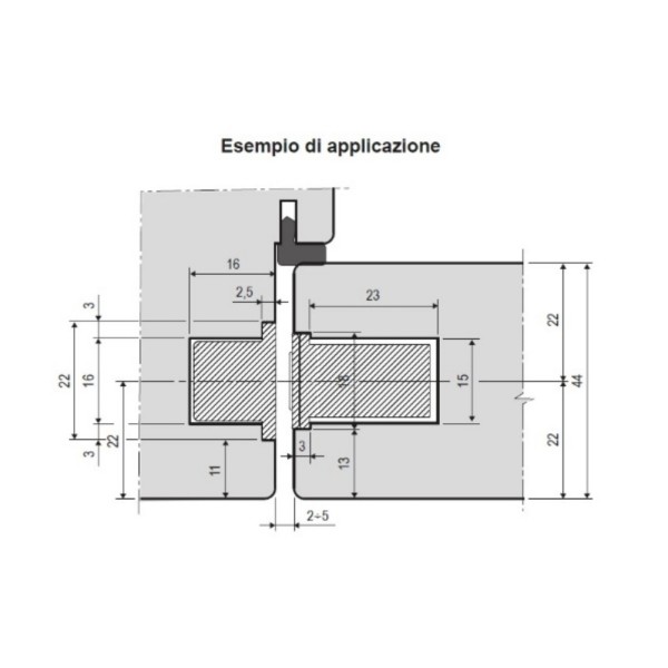 SERRATURA AGB TOUCH RITENUTA MAGNETICA REGOLABILE GRIGIA